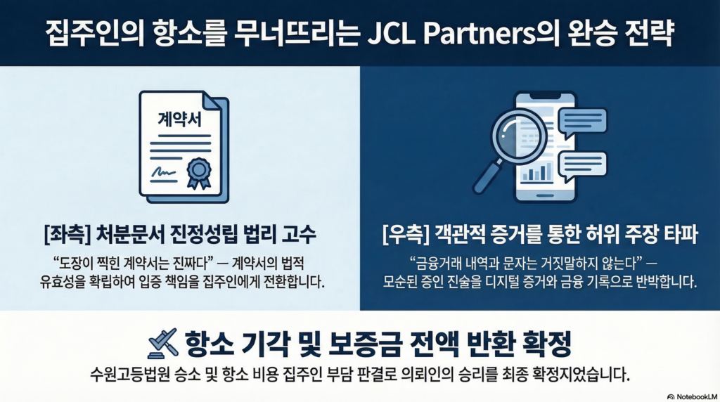 JCL Partners 보증금 소송 승소 전략
