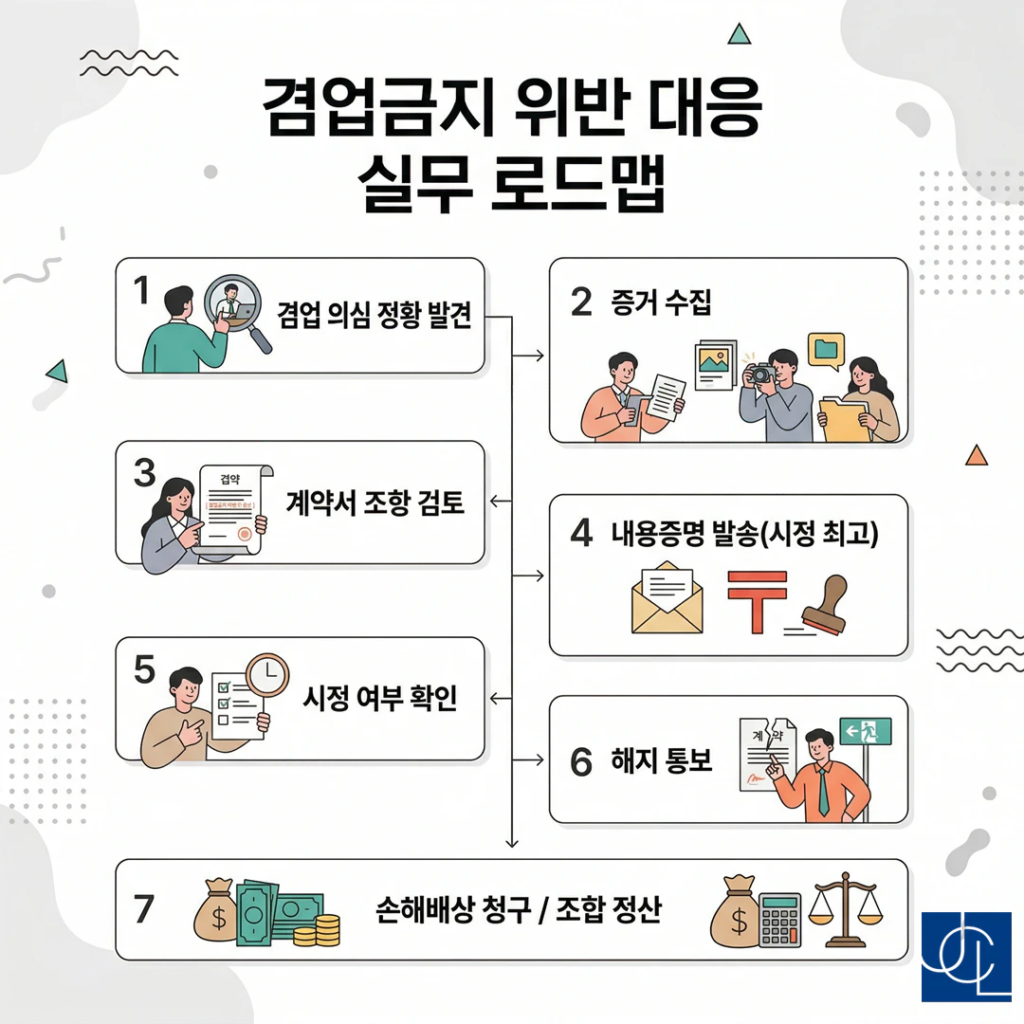 경업금지 위반 대응 실무 로드맵 이미지