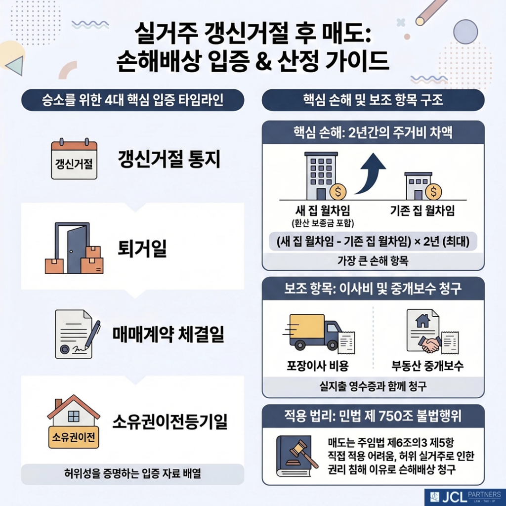 실거주 갱신거절 후 매도 손해배상 산정 가이드 이미지