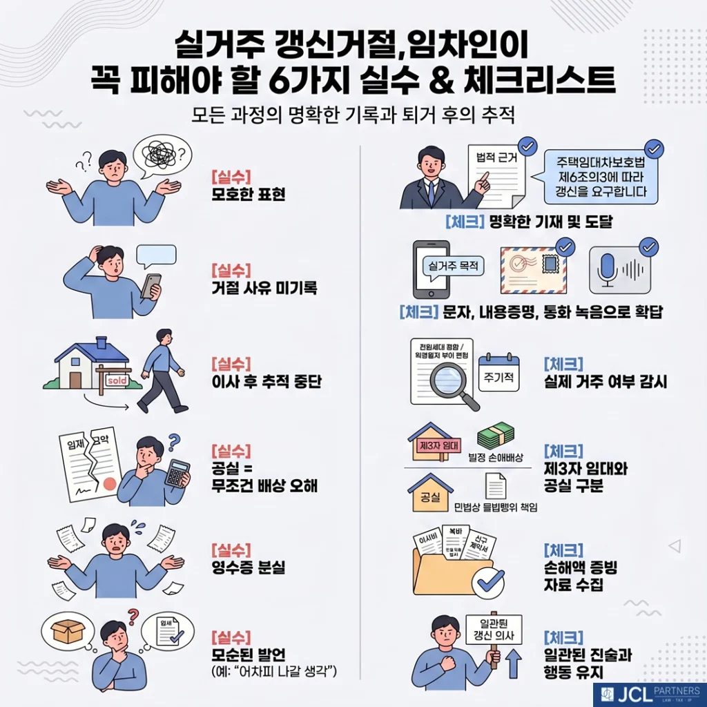 실거주 갱신거절 임차인이 꼭 피해야 할 6가지 체크리스트