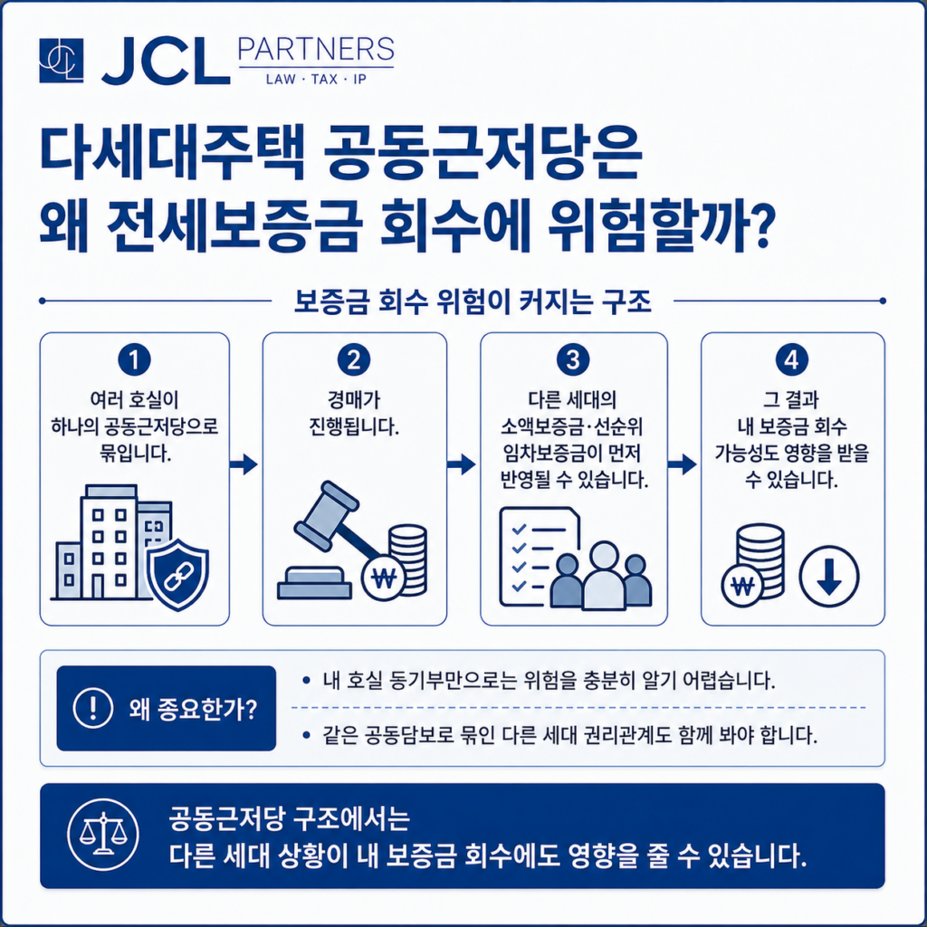 다세대주택 공동근저당이 전세보증금 회수에 영향을 주는 구조